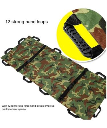 with Handbag Emergency Rescue Stretcher Folding 12 Handles Emergency Stretcher-for Hospital Sports Venues Ambulance Portable Stretcher Camouflage (Camouflage) - Buy Online on GoSupps.com
