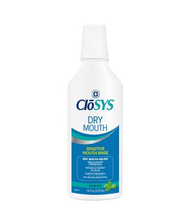 CloSYS Dry Mouth Mouthwash Rinse 16oz Alcohol-Free pH Balanced Dry Mouth Relief Mild Mint Flavor