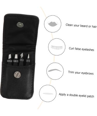 Beavorty 1 Set Eyebrow Tweezers Eyebrow Scissor Beauty Eyebrow Tweezer Eyebrow Hair Tweezers Nose Hair Facial Hair Tweezers Eyebrow plier Hair Clip Miss Stainless Steel Make up Eyebrow Clip 8.5x5.3cm Black - Buy Online on GoSupps.com