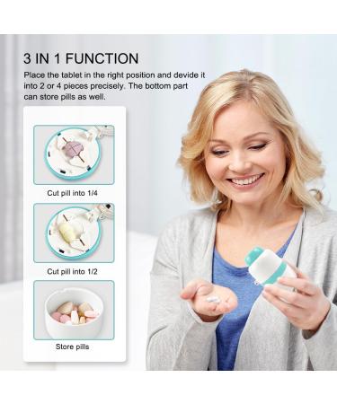 Buy Pill Cutter & Splitter - Stainless Steel Blade for Small & Large Pills - Perfect for Vitamins & Tablets | Fast International Shipping - Buy Online on GoSupps.com