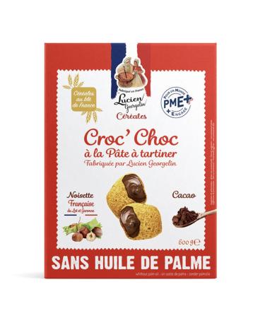 LUCIEN GEORGELIN Lucien Georgelin Croc Choc Cereal Crushed with Spread - Family Size - Box of 600 g