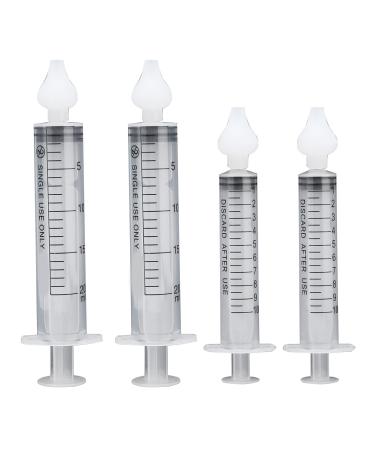 Folanda baby nausche 4 pieces 10ml/20ml professional nasal syringe portable nose cleaner flushing device for infants fast natural relief mitigates nasal scab for children