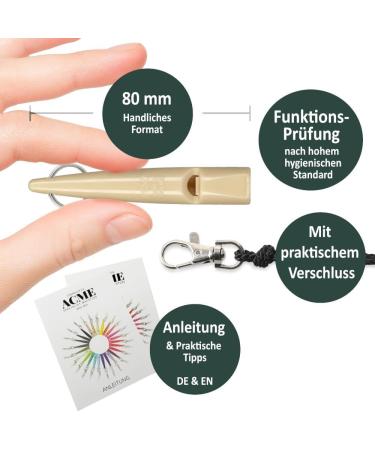 Acme Dog Whistle No. 210.5 - Loud & Effective Recall Training | Free Pipe Band - Perfect for All Dogs (Beige) - Buy Online on GoSupps.com
