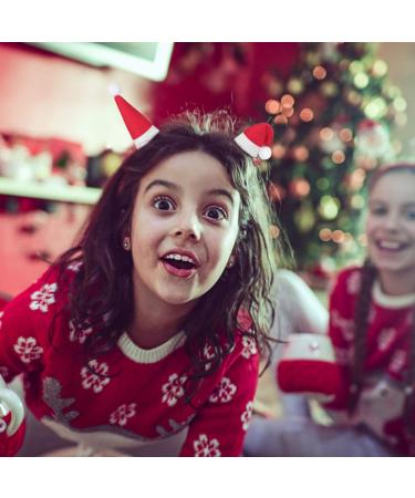 20 Pack Santa Claus Hair Clips - Christmas Ornaments for Kids & Women - Festive Elf Cap Hair Accessories - Buy Online on GoSupps.com