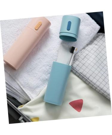 Tovinanna Travel Toothbrush Set - 2 Plastic Toothbrushes & Storage Case - Portable Toothpaste & Toothbrush Holder - Ideal for International Shipping - Buy Online on GoSupps.com