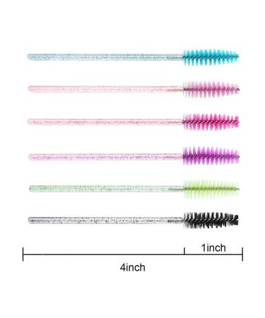 Elisel 300 PCS Disposable Crystal Eyelash Brushes - Mascara Wands Applicator for Extensions and Makeup - Multicolor - Buy Online on GoSupps.com
