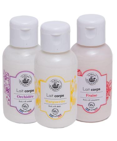 Maison du Savon de Marseille - French Body Lotion for Dry Skin - Fragranced Moisturiser with Organic Shea Butter - Multiple Fragrances - 1.69 Fl Oz Travel Size - Set of 3