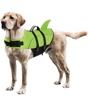 Queenmore Dogs Wowers RipStop Dog Lifeguard Vest - Perfect for Kayak Swimming - Medium Small Large - Knuffelwuff Wallpasters - Green - Buy Online on GoSupps.com