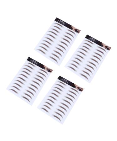 VINTORKY Fake Eyebrow Stickers 4pcs Sticker Waterproof False Men Tools Transfers Shaping Transfer for Eyebrows Imitation Fake