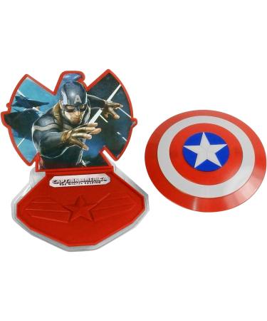 3D Cake Topper - Captain America 'The Winter Soldier' with Shield & Color Graphics - Ideal for Avengers Themed Birthday Cakes Party Decorations and Superhero Enthusiasts - Buy Online on GoSupps.com