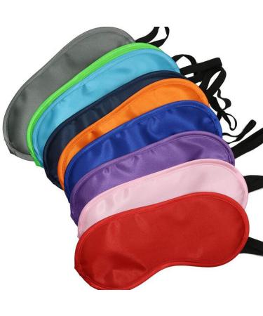 erioctry 10pcs Eye Masks Cover Lightweight Blindfold Sleeping Eye Masks with Elastic Straps for Kids Girls Women Men (Color Random)