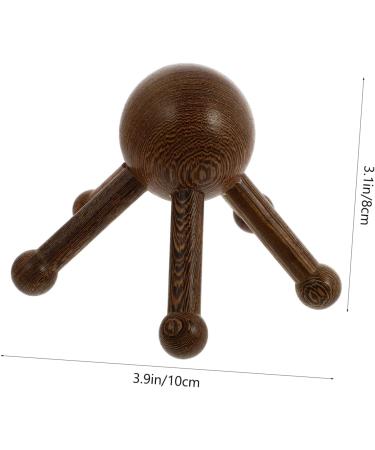 Minkissy 4-Piece Octopus Scratcher Massage Device | Handheld Scalp Massager & Trigger Point Tool | Wood Hair Scalp Scraper - Buy Online on GoSupps.com