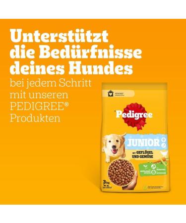 Buy Pedigree Junior Dry Dog Food for Puppies - Poultry & Vegetables 3x3kg | International Shipping Available - Buy Online on GoSupps.com