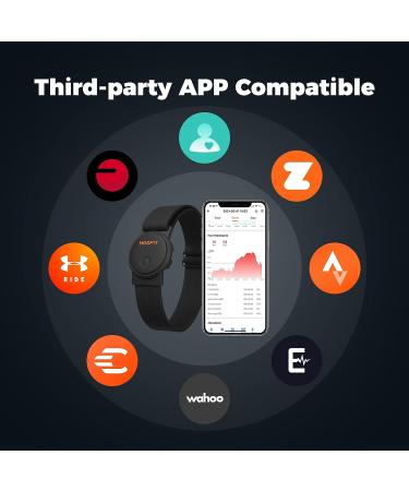 MOOFIT Heart Rate Monitor Armband - Bluetooth & ANT+ | IP67 Waterproof | Rechargeable with Optical Sensor | Compatible with Zwift, Wahoo, Endomondo, Peloton - Buy Online on GoSupps.com