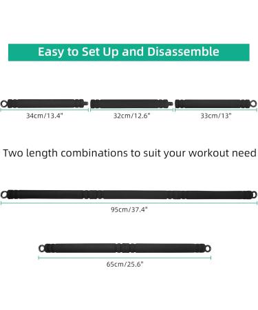 Popders Resistance Tapes Rod - Portable Pilates & Resistance Bands Bar for Strength Training Yoga & Home Fitness - Black - Buy Online on GoSupps.com