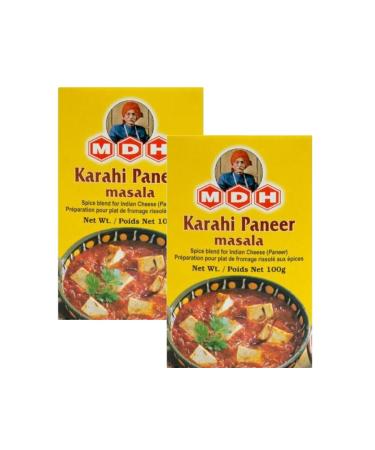 MDH Various Seasoning Masala Powder - A Mixture of Spices Adds Taste - Aromatic & Enhances the flavor of the meal -Simplifies & Speeds Up The Cooking Process (Karahi Paneer Masala (100g) Pack of 2)