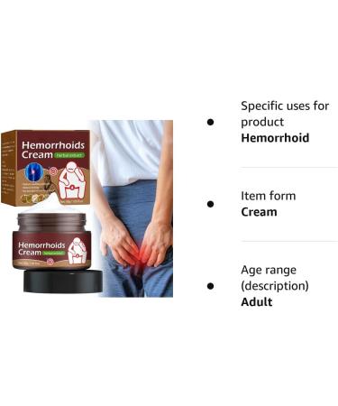 Hemorrhoid Relief Cream: Fast Pain and Itch Relief for Piles - Soothes Swelling and Burning Discomfort - Buy Online on GoSupps.com