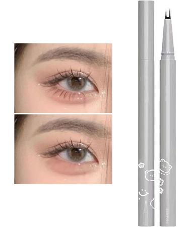 Double Tip Lower Eyelash Pencil Eye Pencil Quick Drying Liquid Liner Long Lasting 24 Hour Waterproof Eyeliner Black For Beginner Brown - Buy Online on GoSupps.com