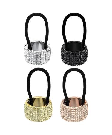 GNHG Hair Cuff Ponytail Holder 4 Pieces Ponytail Hair Scrunchie Accessories Circle Ponytail Hair Rope Ponytail Holder Clip for Women Girls