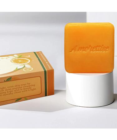 Amorettise Kojic Acid Soap for Brightening Face & Body | Salicylic Acid for Dark Spots, Scarring, Hyperpigmentation | Even Skin Tone | 2.82 oz / 2 Bars - Buy Online on GoSupps.com