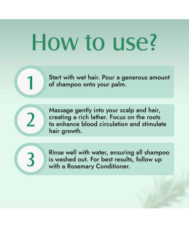 Rosemary Hair Growth Shampoo - Sulfate & Paraben Free - Enriched with Green Tea & Caffeine - For All Hair Types - 6.7 FL Oz | Ideal for Men & Women - International Shipping Available - Buy Online on GoSupps.com