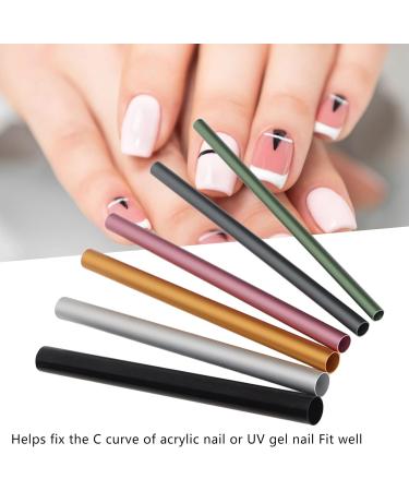 Nail Tip Form Rod 5 Box Acrylic Nail C Curve Shaping Stick Aluminum UV Gel Nail Tip Shaping Rod Tube for Nail Extension - Buy Online on GoSupps.com