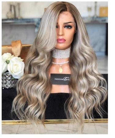 BGHJUE WIG Adult Partial Goddess Big Wave Long Roll Hair Synthetic Wig with Side Fringe Heat Resistant Fiber Glueless Full Hairpiece for Women