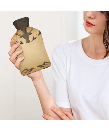 Hot Water Bottle with Lid - Abstract Rubber Bag for Pain Relief Cramps & Foot Warmer - Hot & Cold Therapy - Buy Online on GoSupps.com