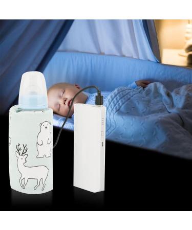 Portable USB Baby Bottle Warmer - Polar Bear Pattern | Insulated Heating Cover for Home & Travel - Buy Online on GoSupps.com