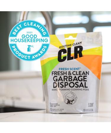 CLR Fresh & Clean Garbage Disposal Cleaning Pods - 5 Weekly Foaming Pods - Fresh Scent - Packaging May Vary - Buy Online on GoSupps.com