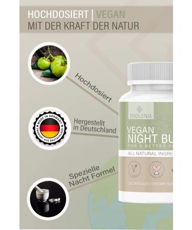 Enolenia Night F-Burn Capsules | Vegan Garcinia Cambogia | Fast High Dose | 50 Pieces | High-Quality German Production - Buy Online on GoSupps.com