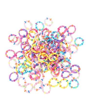 100 pieces of hair tie girls elastic mini hair bands multicolor hair rubber bands small hair -rope hair rope ponytail holder set for children babies girls & women uniform size A