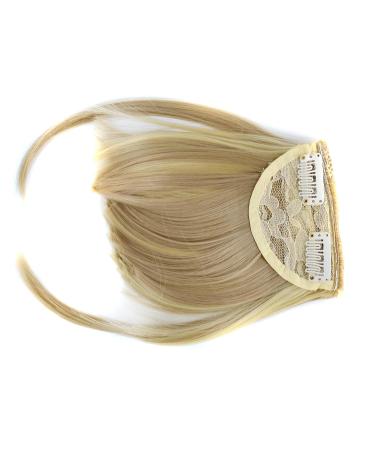 Battnot Clip-In Bangs for Women - 15cm White Gold Hair Extension Fringe | High Temperature Fiber Party Wigs - Buy Online on GoSupps.com