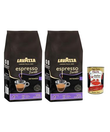 Italian Gourmet Lavazza Espresso Barista Intenso Caf en Grains 2 x 1 kg M lange Italien Intensit 9/10 Cr me Dense Pour Espresso Cappuccino & Latte Format conomique + Italian Gourmet Polpa