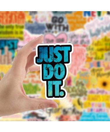 Reward Motivational Sticker Pack of 50 Inspirational Quote Stickers Decals for Laptops Hydro Flasks Water Bottles Luggage Helmet Words - Buy Online on GoSupps.com