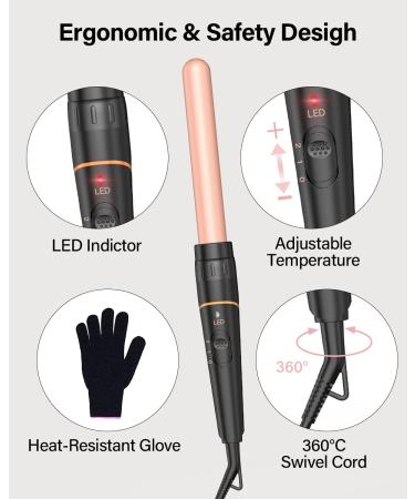 Waver Curling Iron Crimper - BESTOPE PRO 5 in 1 Hot Comb Hair Straightener | Fast Heating Barrel Curling Iron for All Hair Types - Buy Online on GoSupps.com