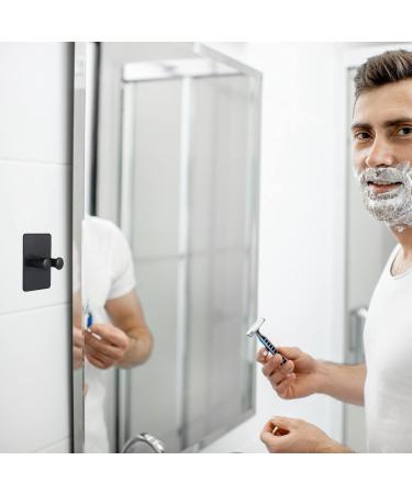 Fanshionide 6-Piece Razor Holder Shower & Multi-Purpose Hook Set - Self-Adhesive Wall Hooks for Bathroom Bedroom & Kitchen - Black - Buy Online on GoSupps.com