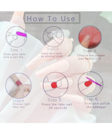 SINLOV Short Medium Square Fake Nails Crystal Glossy Press on False Nails Pink Nude Ballerina Artificial Finger Nails French Full Cover False Nails for Women and Girls - Buy Online on GoSupps.com