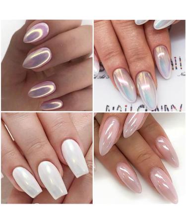 Buy Gzsyy White Pearl Chroma Nail Powder - 6PCS Aurora Shimmer Glitter for Stunning Metallic Nails - International Shipping Available - Buy Online on GoSupps.com