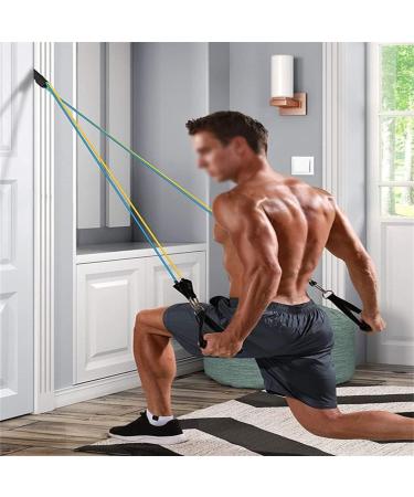 WorkoutsResistance Bands Set Exercise Bands with Door Anchor Legs Ankle Straps for Resistance Training Home Workouts (A One Size) - Buy Online on GoSupps.com