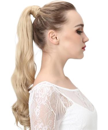 Ponytail Extension Natural Wavy Ponytail Hair Extension for Women Synthetic Long Heat Resistant Wrap Around Clip-in Ponytails Hairpieces Ponytail Hair Extension(Black brown) 20inches Black brown - Buy Online on GoSupps.com
