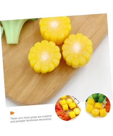 Zerodeko 24 Pcs Simulated Vegetables Faux Slices Fake Vegetable Ornaments Plastic Simulation Vegetable Fake Lettuce Photo Prop Artificial Vegetable Display Props Fake Props Corn Model Pvc Yellowx4pcs 3.8x3.8cmx4pcs - Buy Online on GoSupps.com