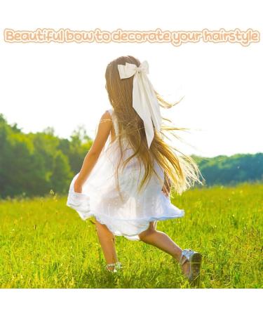 Hair Clips 3 Pcs Silky Satin Big Hair Bow Clips Barrettes with Long Tail French Hair Ribbon Bows for Women Girls Hair Ribbon Barrettes Metal Clips Bowknot Aesthetic Hair Accessories (Black White Red) - Buy Online on GoSupps.com