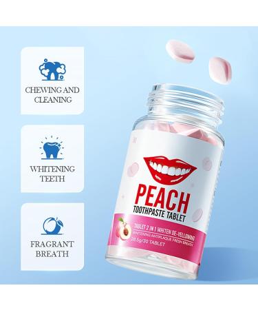 30 PCs Chewable Toothpaste Tablets & 20 PCs Fruity Mouthwash - Natural Tooth Care for Clean Teeth & Fresh Breath | Peach & Watermelon Flavor - Buy Online on GoSupps.com