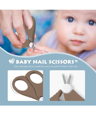 Baby Nail Clippers Set - Newborn Infant Nail Care Kit for New Parents Gift - Bear Coffee Design - Buy Online on GoSupps.com