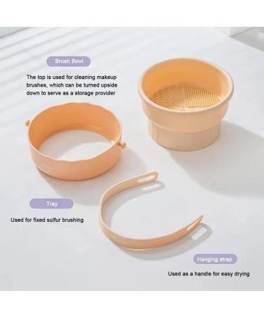 JALEO Silicone Makeup Brush Holder & Cleaning Mat - Multifunctional Removable Cosmetic Brush Cleaner Bowl & Puff Drying Storage Basket (Purple) - International Shipping Available - Buy Online on GoSupps.com
