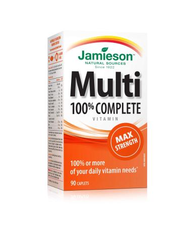 Jamieson 100% Complete Multivitamin Max Strength formula 90 Capsules