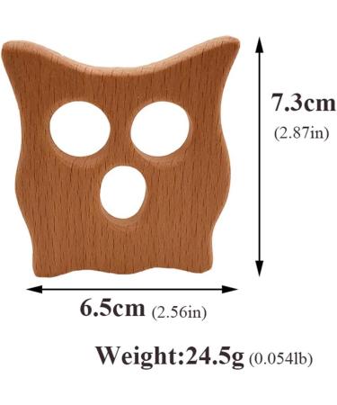 Wendysun 10pcs Owl Shape Wood Teether - Baby Teething Nursing Beech Teether - DIY Pendant Toy - Buy Online on GoSupps.com