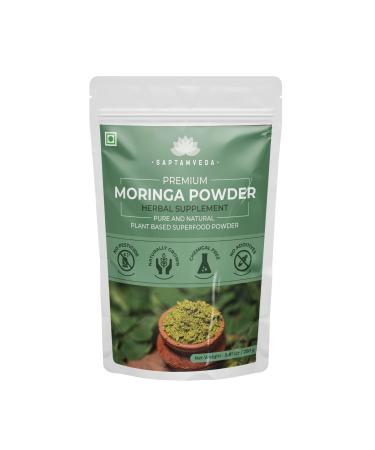 SAPTAMVEDA Premium Moringa Leaf Powder 8.81 Oz/250 Gm | Drumstick Leaf Powder | Natural Multi-Vitamin | Rich in Anti-Oxidant Immunity Booster | Good for Hair & Skin from India Farms - Buy Online on GoSupps.com
