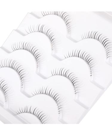 Natural Wispy Mink Bottom False Eyelashes - Handmade, Reusable, Clear Band - Pack of 6 - Buy Online on GoSupps.com
